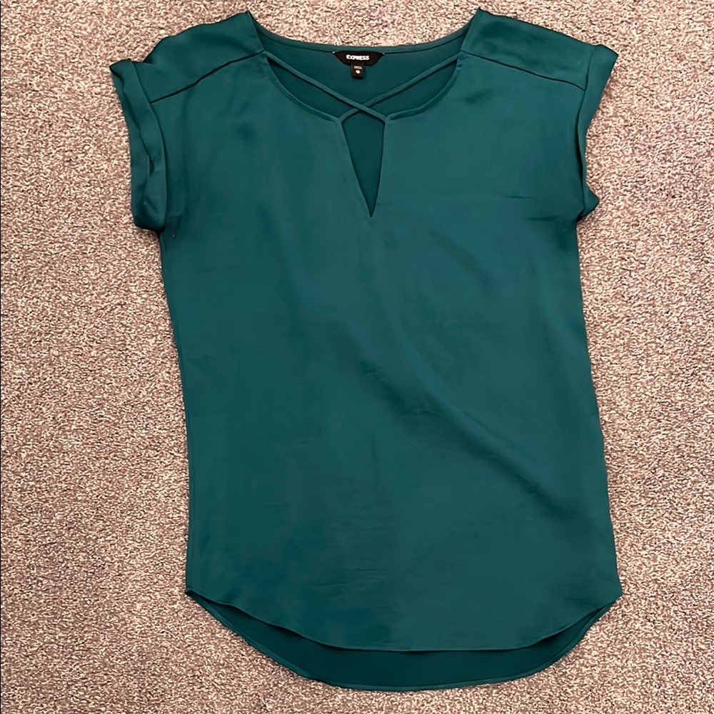 Express Green Women's XS Top